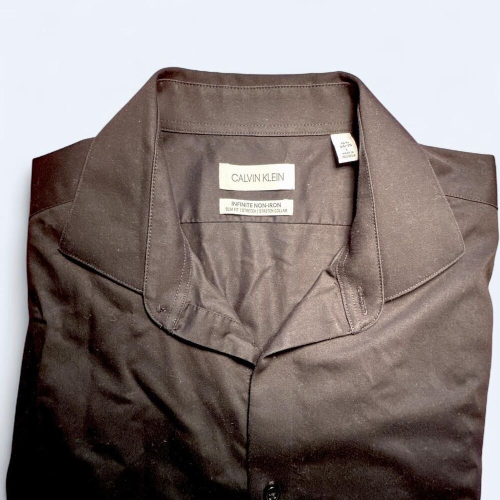 Calvin-klein Men's Black and Brown Shirt